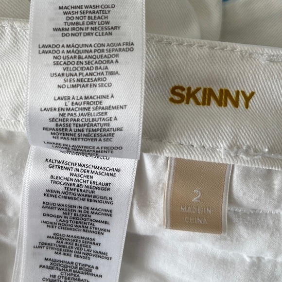 Michael Kors Skinny White Stretch Jeans Size 2 - Picture 6 of 8